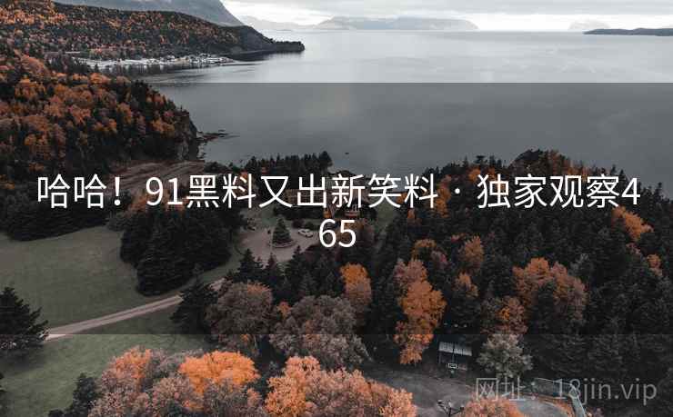 哈哈!91黑料又出新笑料 · 独家观察465