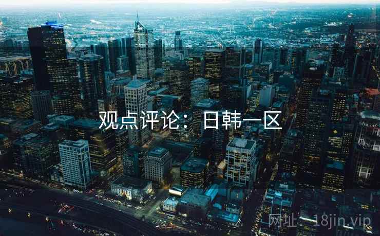 观点评论:日韩一区