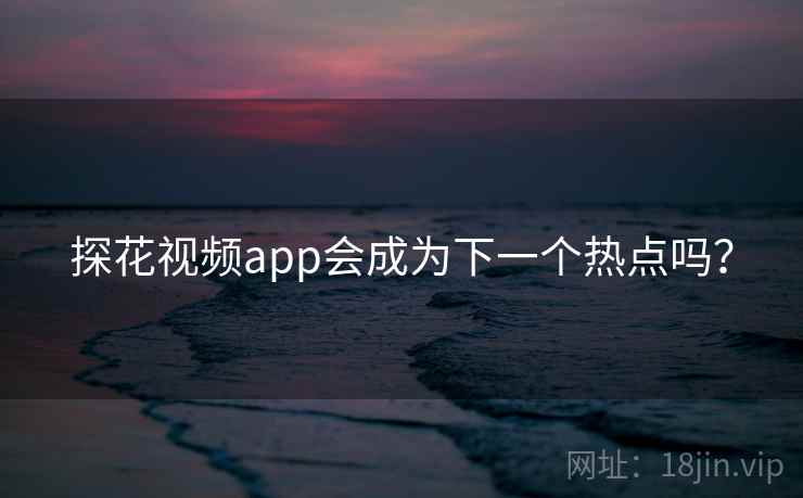 探花视频app会成为下一个热点吗?