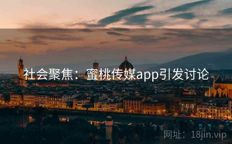 社会聚焦:蜜桃传媒app引发讨论